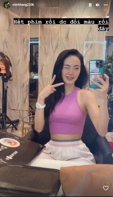 Minh Hằng đổi màu tóc y hệt túi xách 130 triệu đồng-2