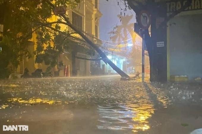 Bão Maon quật đổ cây xanh ở Quảng Ninh, Hải Phòng ngập nhiều tuyến phố-11