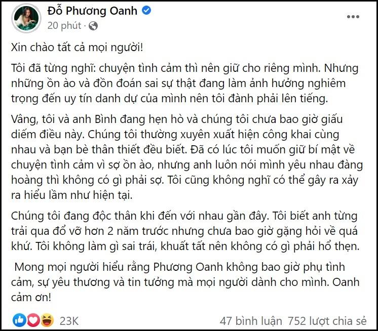 Phương Oanh xác nhận yêu Shark Bình: Không có gì phải hổ thẹn-3