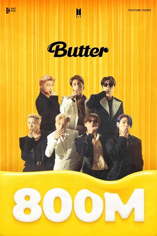 Butter của BTS đạt 800 triệu lượt xem-1