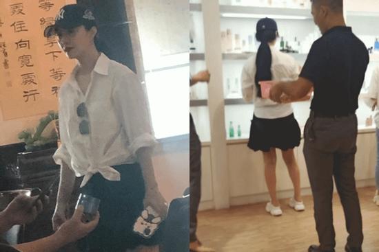 Phạm Băng Băng mặc váy ngắn cũn cỡn, đùi và bắp chân to ngang nhau