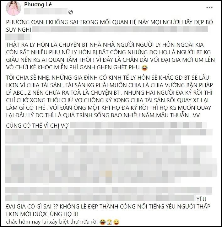Phương Lê bênh Phương Oanh, dân mạng nổi điên-3