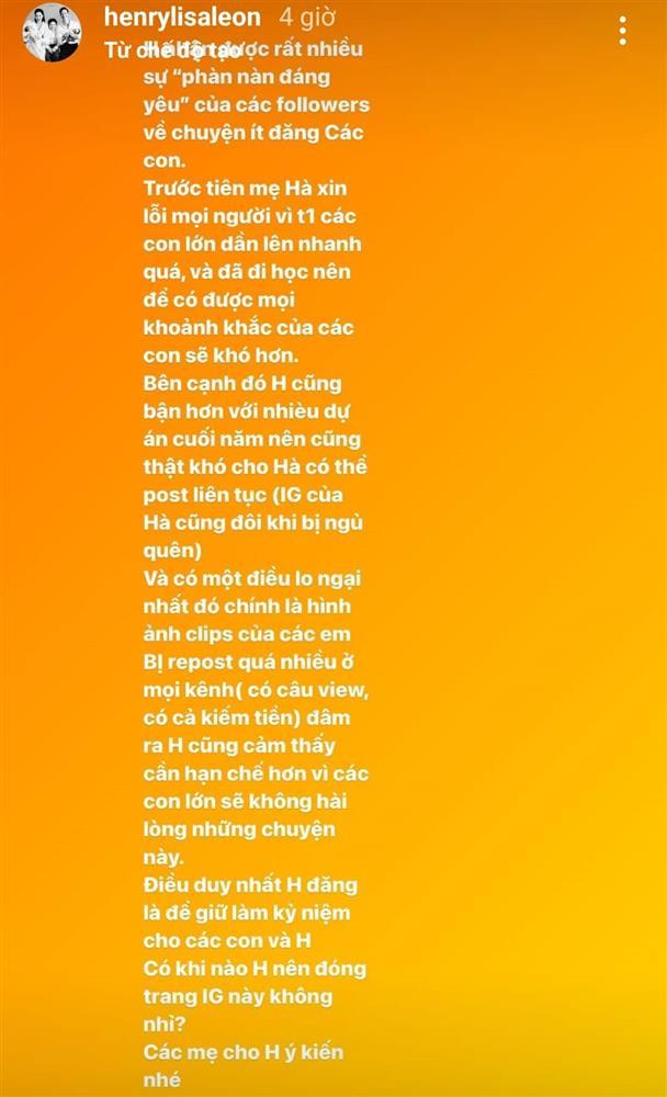 Hồ Ngọc Hà gây sốc khi tính đóng cửa Instagram Lisa - Leon-3