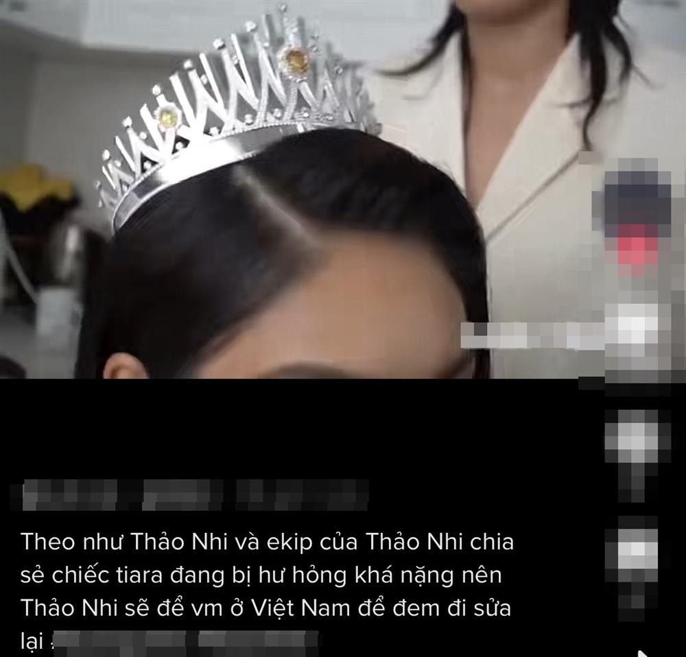 Thảo Nhi Lê phải trùng tu vương miện vì toang nặng, va đập 2 lần-1