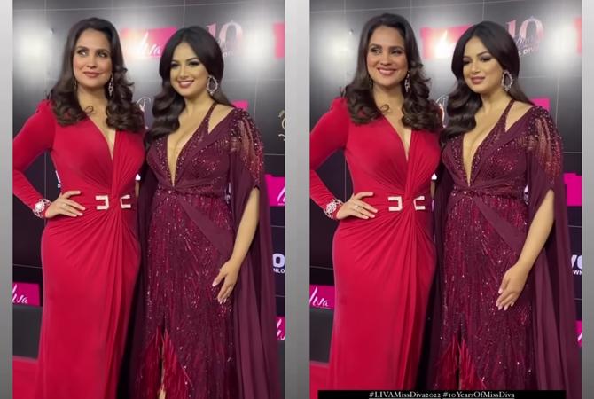 2 Miss Universe của Ấn Độ chụp chung: Gái trẻ lép vế gừng già-4