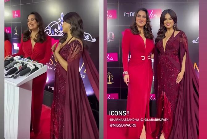 2 Miss Universe của Ấn Độ chụp chung: Gái trẻ lép vế gừng già-5