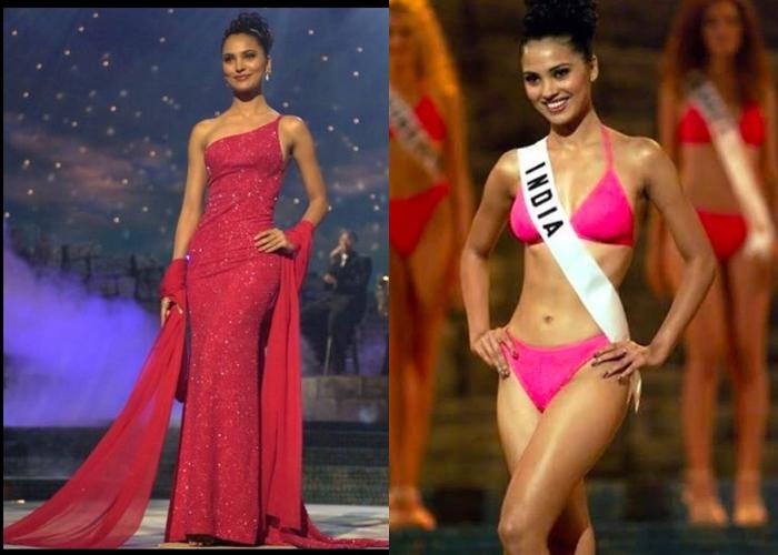 2 Miss Universe của Ấn Độ chụp chung: Gái trẻ lép vế gừng già-9