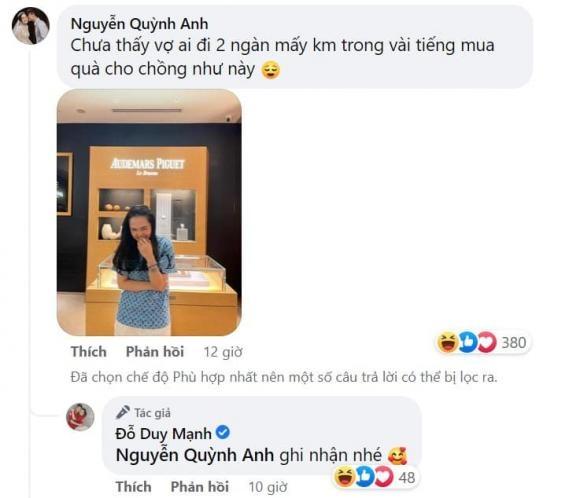 Bà xã dát hàng hiệu đi mua đồng hồ đắt đỏ tặng Duy Mạnh-5