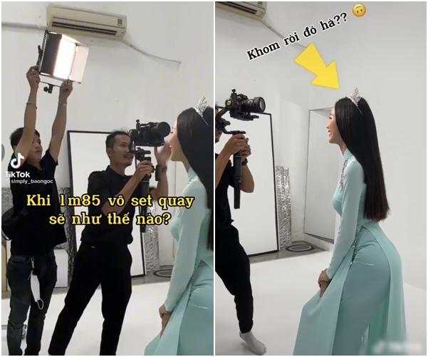 Á hậu Bảo Ngọc chụp ảnh áo dài: Khổ quá vì quá khổ-1