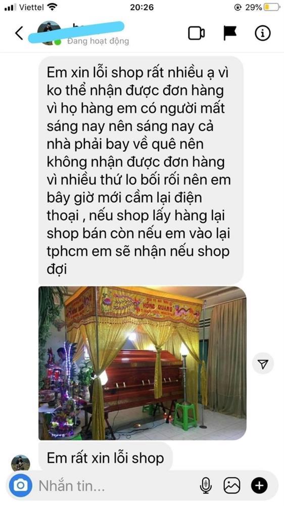 Khách chốt dạo bịa chuyện nhà có đám tang để bom hàng online-1