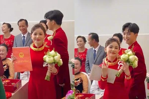 Cô dâu đeo vàng kín cổ trong đám cưới, hồi môn chất đầy vali-5