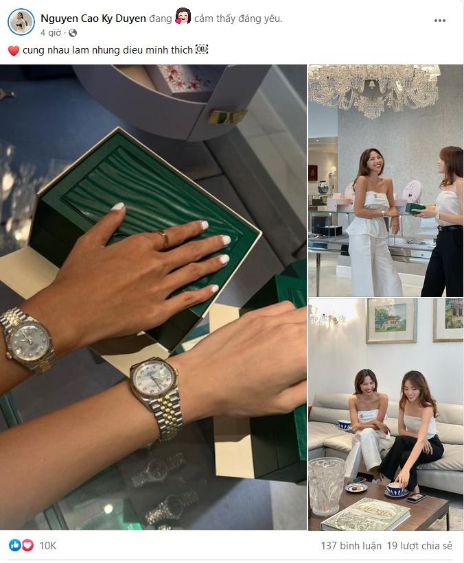 Nghỉ lễ 2/9, Kỳ Duyên - Minh Triệu sắm đồng hồ đôi giá vài trăm triệu-1