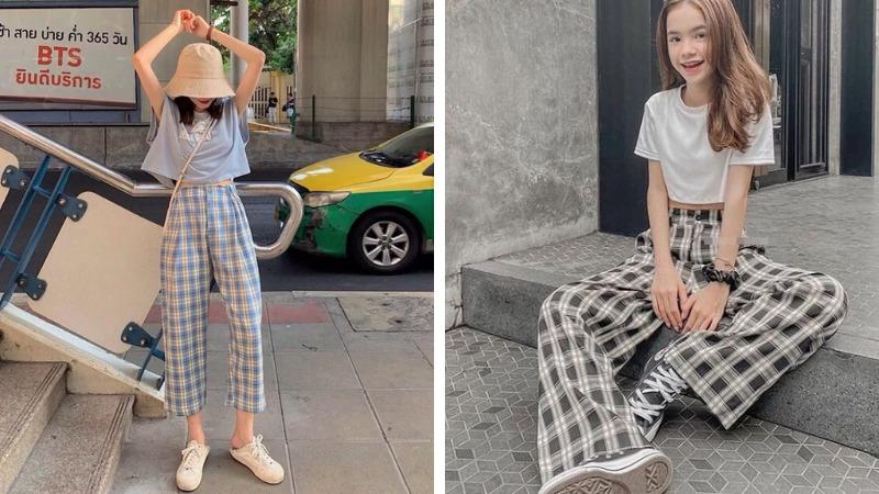 7 công thức mix đồ với quần caro ống rộng chuẩn fashionista-1