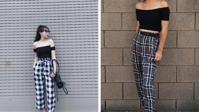 7 công thức mix đồ với quần caro ống rộng chuẩn fashionista-6