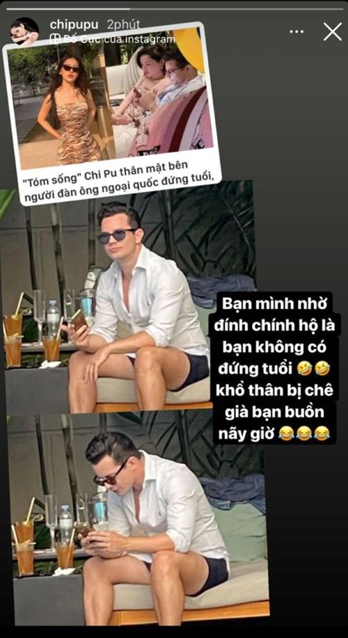 Ngày 8/5/2021, dân tình được phen rần rần khi Chi Pu bị bắt gặp thân mật bên một người đàn ông ngoại quốc. Tuy nhiên, sau đó, cô lên tiếng khẳng định đây chỉ là bạn.