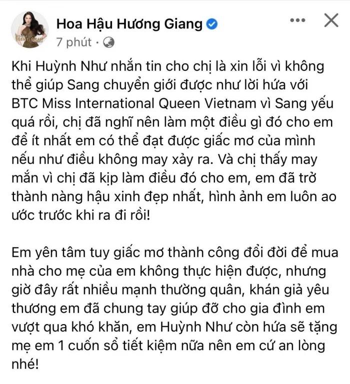 Hương Giang viết tâm thư xúc động sau khi biết tin Châu Kim Sang qua đời-1