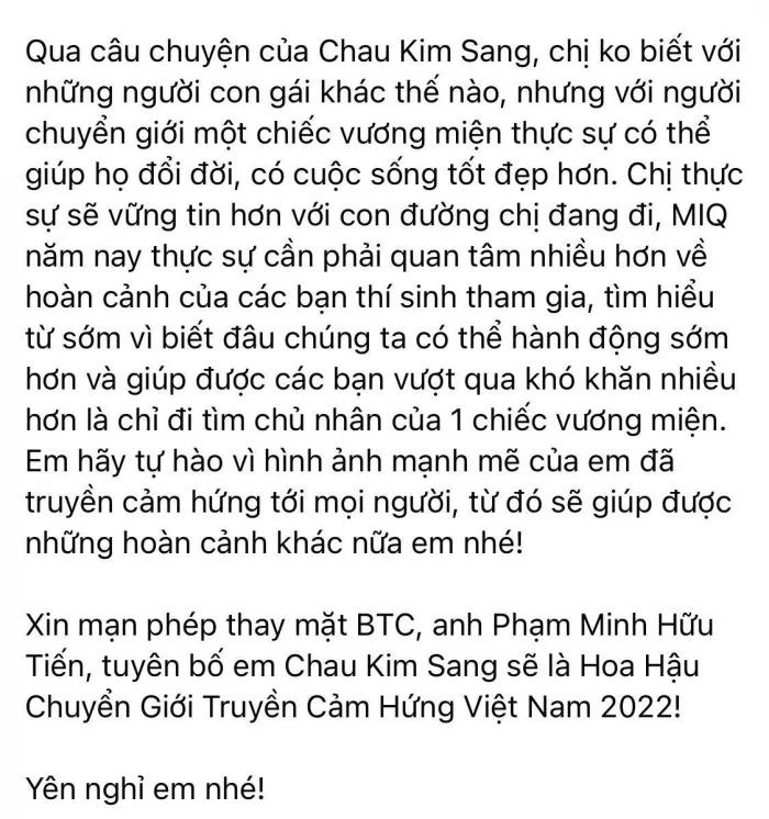 Hương Giang viết tâm thư xúc động sau khi Châu Kim Sang qua đời-2