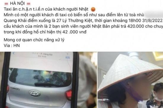 Vụ cuốc taxi 42 nghìn, thu 420 nghìn: Tài xế trả lại tiền, xin lỗi du khách