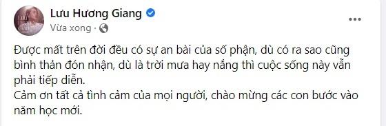 Lưu Hương Giang đăng ảnh con, tin sự an bài của số phận-2