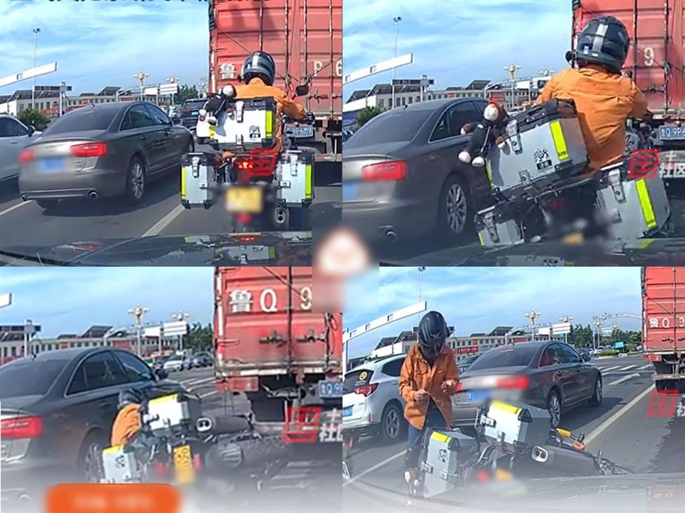 Bị ô tô tông ngã, thanh niên định xanh chín thì giật mình nhìn thủ phạm-1