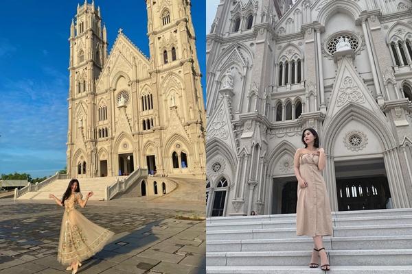 Nữ du khách gây sốc khi chụp ảnh bán khỏa thân trước nhà thờ-1