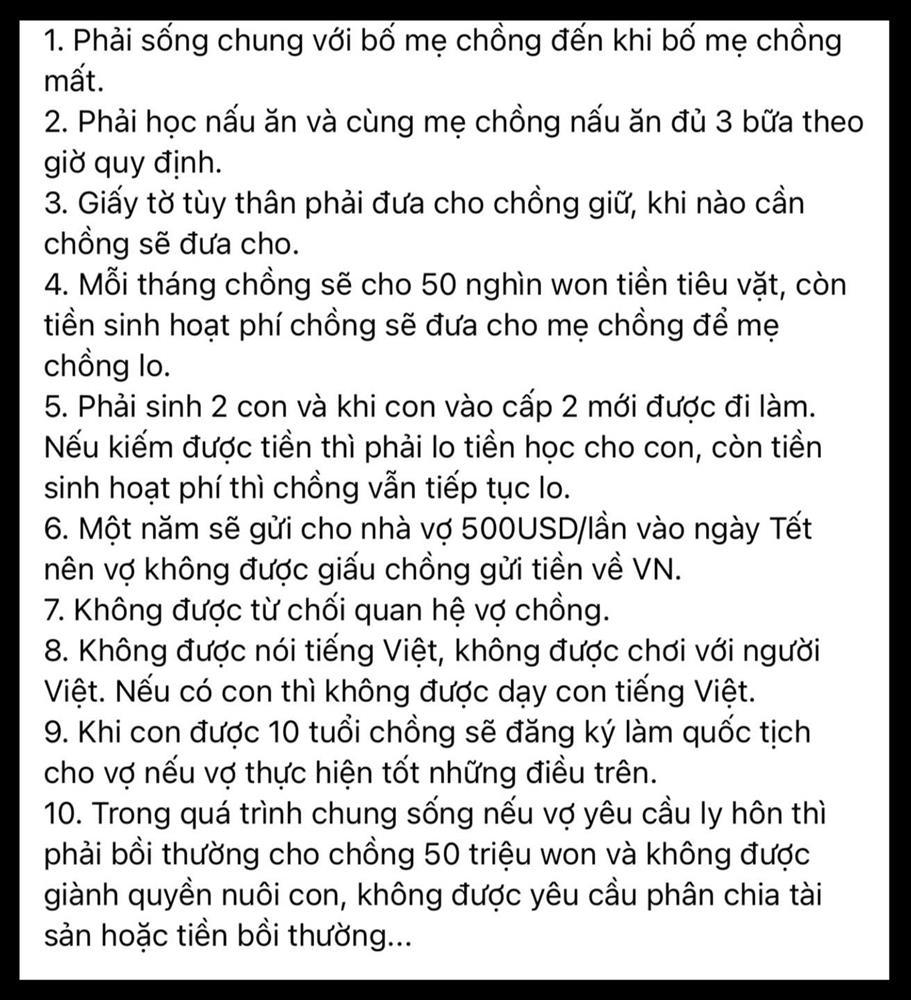 Xôn xao hợp đồng hôn nhân uất ức của cô dâu Việt lấy chồng Hàn-2