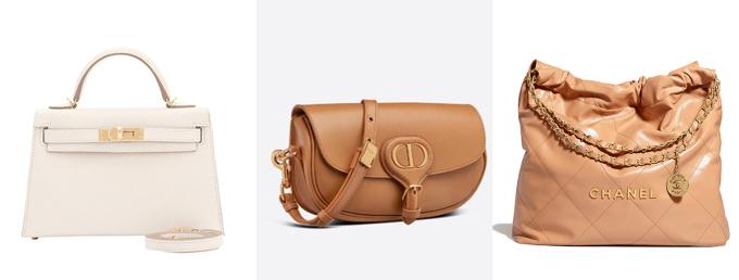 Đến thăm các kinh đô thời trang thế giới, Đỗ Mỹ Linh không quên mix trang phục cùng loạt túi đắt đỏ. Hoa hậu sử dụng ba thiết kế Hermes Kelly mini, Dior Bobby và Chanel 22 (từ trái qua) với giá bán lần lượt khoảng 300 triệu đồng, 91 triệu đồng và 125 triệu đồng.