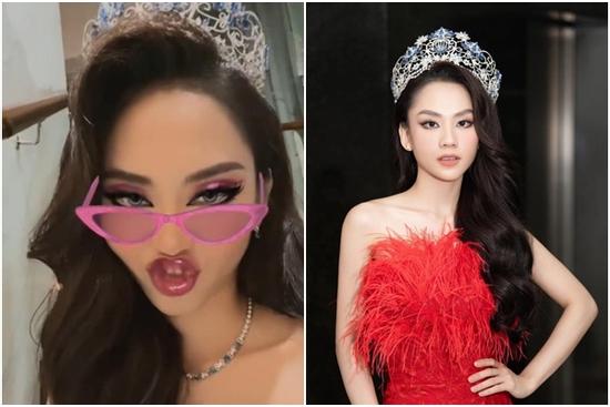 Hoa hậu Mai Phương 'môi tều', make up 'ô dề' lạ hoắc sau đăng quang