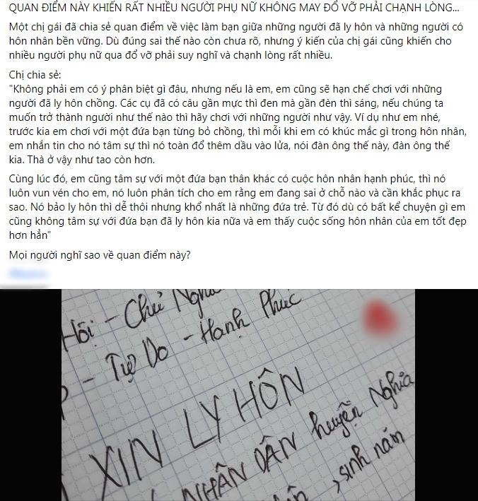 Cô gái gây tranh cãi khi tuyên bố hạn chế chơi với người bỏ chồng-1