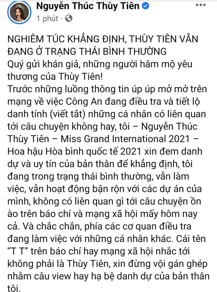Thùy Tiên đích thân lên tiếng: Cái tên T.T bán dâm không phải tôi-2