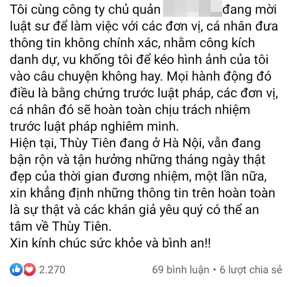 Thùy Tiên đích thân lên tiếng: Cái tên T.T bán dâm không phải tôi-3