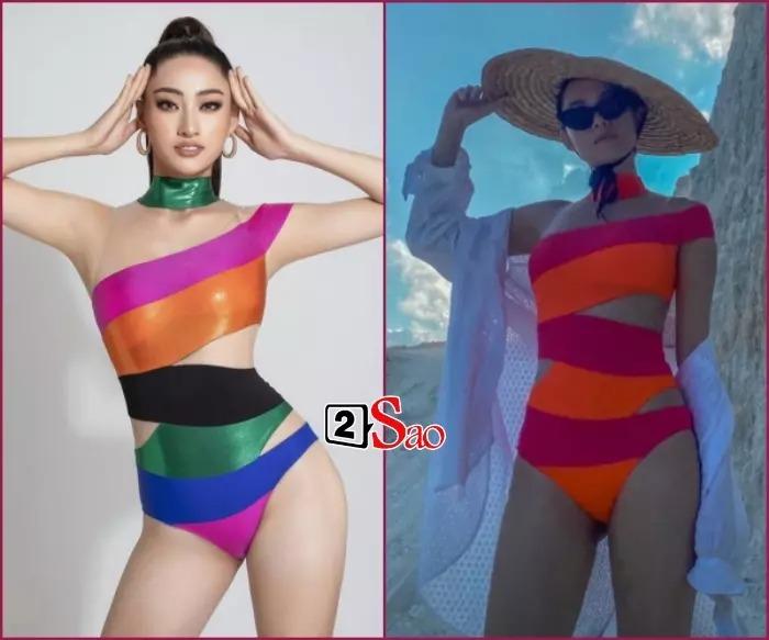 Minh Hằng còn mặc chung bikini với Miss World Vietnam 2019 Lương Thùy Linh...