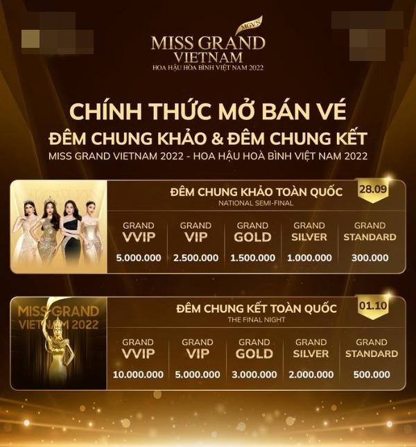 Dân mạng than trời giá vé chung kết Miss Grand Vietnam 2022-2