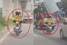 Nam thanh niên chở bạn gái 'làm xiếc' trên xe máy gây phẫn nộ