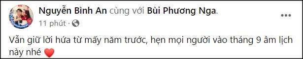 Bình An khoe ảnh cưới Phương Nga, hào hứng ngày vui cận kề-2