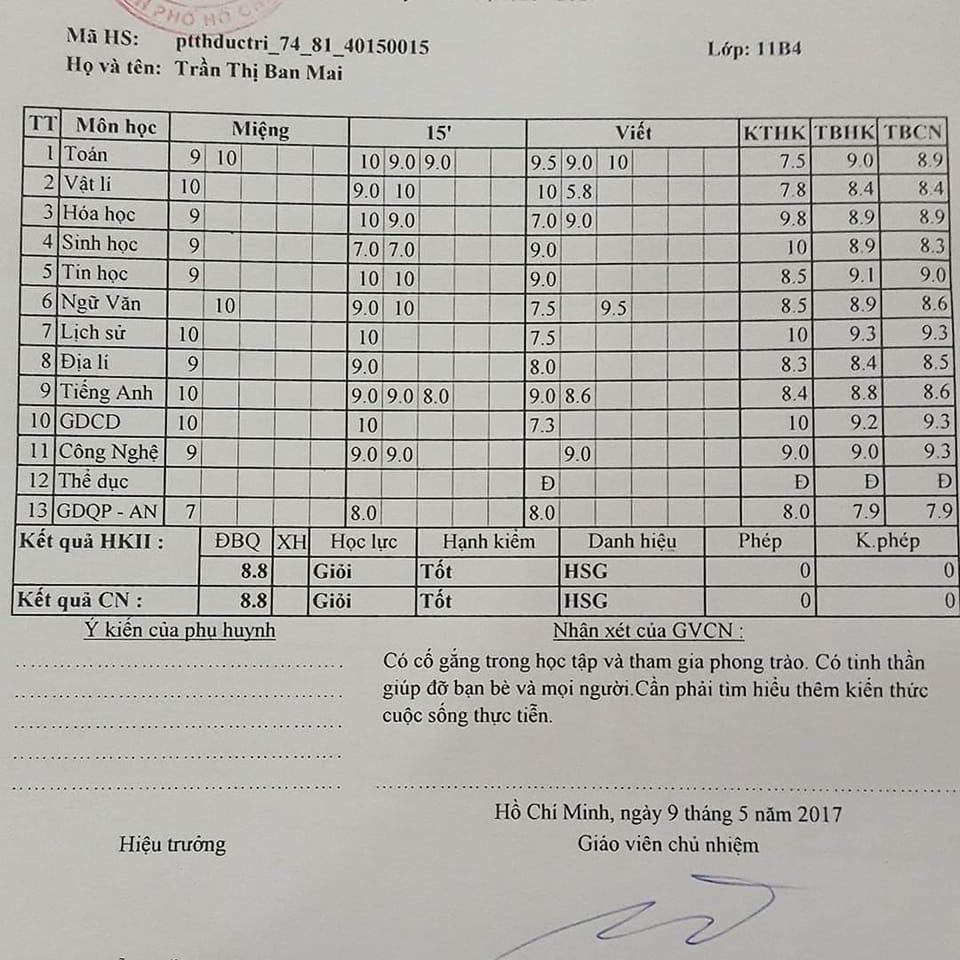 Lộ bảng điểm THPT của hoa hậu Ban Mai vừa đăng quang-3