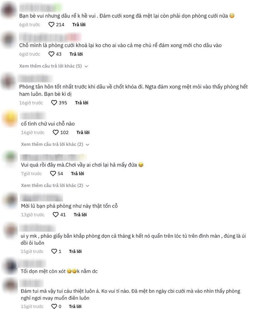 Chú rể bực tức vì nhóm bạn bắn pháo giấy khắp phòng tân hôn-4