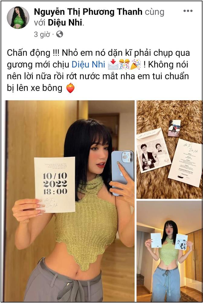 Sao Việt nhận thiệp cưới Diệu Nhi: Người khó ở, người thở than-7