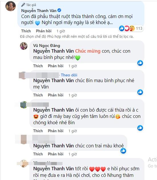 Vân Hugo hé lộ tình hình con trai đầu sau ca phẫu thuật-2