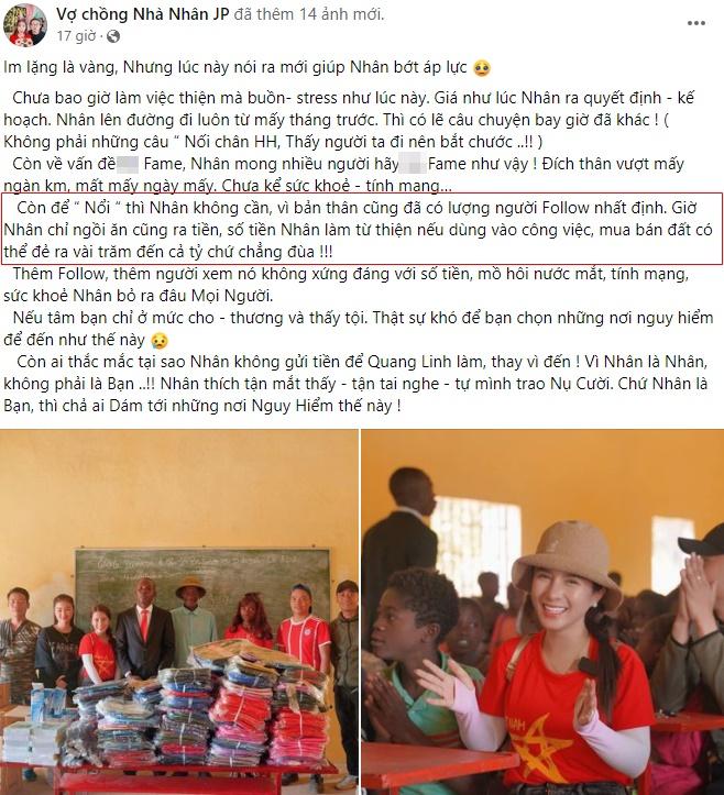 Bà Nhân làm gì để có tiền cùng Quang Linh Vlog từ thiện?-4