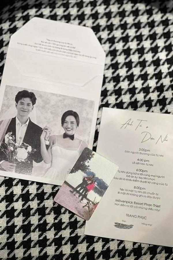 Khoe thiệp cưới Diệu Nhi, Lê Dương Bảo Lâm mặc đồ y chú rể-4