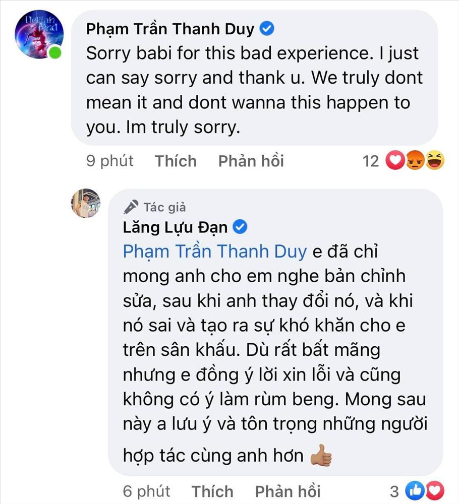 Thanh Duy lên tiếng khi bị tố thiếu tôn trọng Lăng LD-4