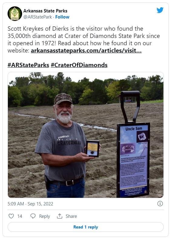 Du khách siêu may mắn, 80 lần nhặt được kim cương trong công viên-1