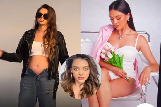 Bầu vượt mặt sắp đẻ, vợ Bùi Tiến Dũng vẫn tham việc đi làm mẫu