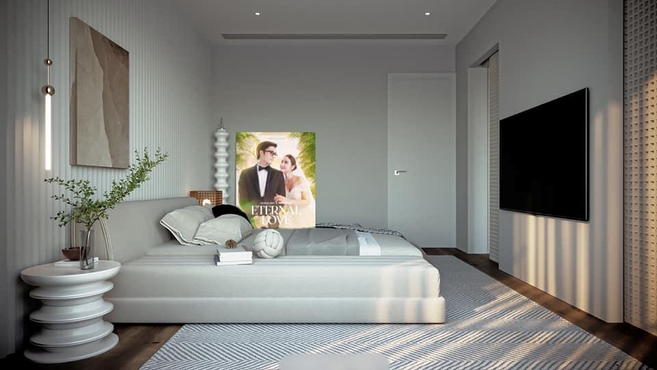 Đình Tú treo ảnh cưới với Huyền Lizzie trong căn hộ mới tậu?-4