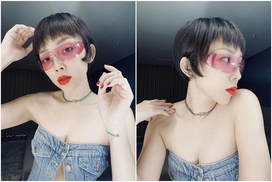 Tóc Tiên biến tai nạn khi mua hàng online thành áo hợp trend