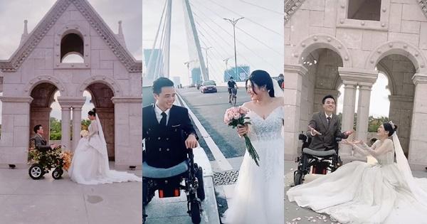 Ảnh cưới chất lượng của chàng trai không chân lấy vợ đẹp-5