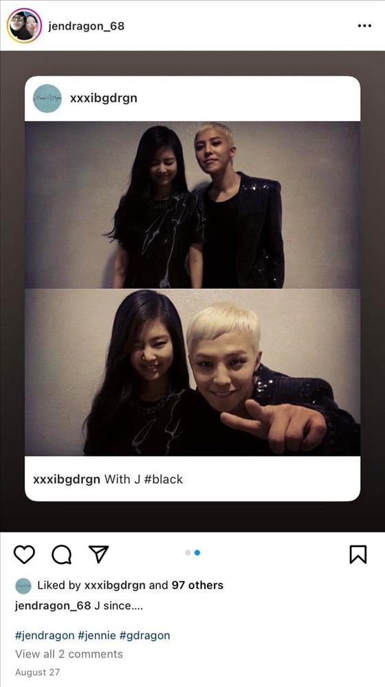 G-Dragon tự like ảnh mình chụp cùng Jennie thuở xa xưa-1