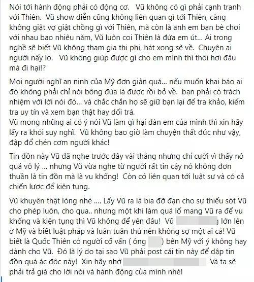 Dương Triệu Vũ nói gì về tin đồn hãm hại Quốc Thiên tại Mỹ?-5