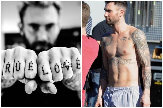 Adam Levine và 30 hình xăm liên quan đến vợ, gia đình